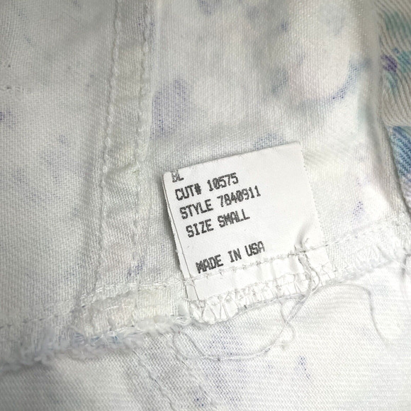 Breaker Jeans True Vintage 80s Pastel Floral Denim Shorts Fairykei | Size S - Picture 6 of 9